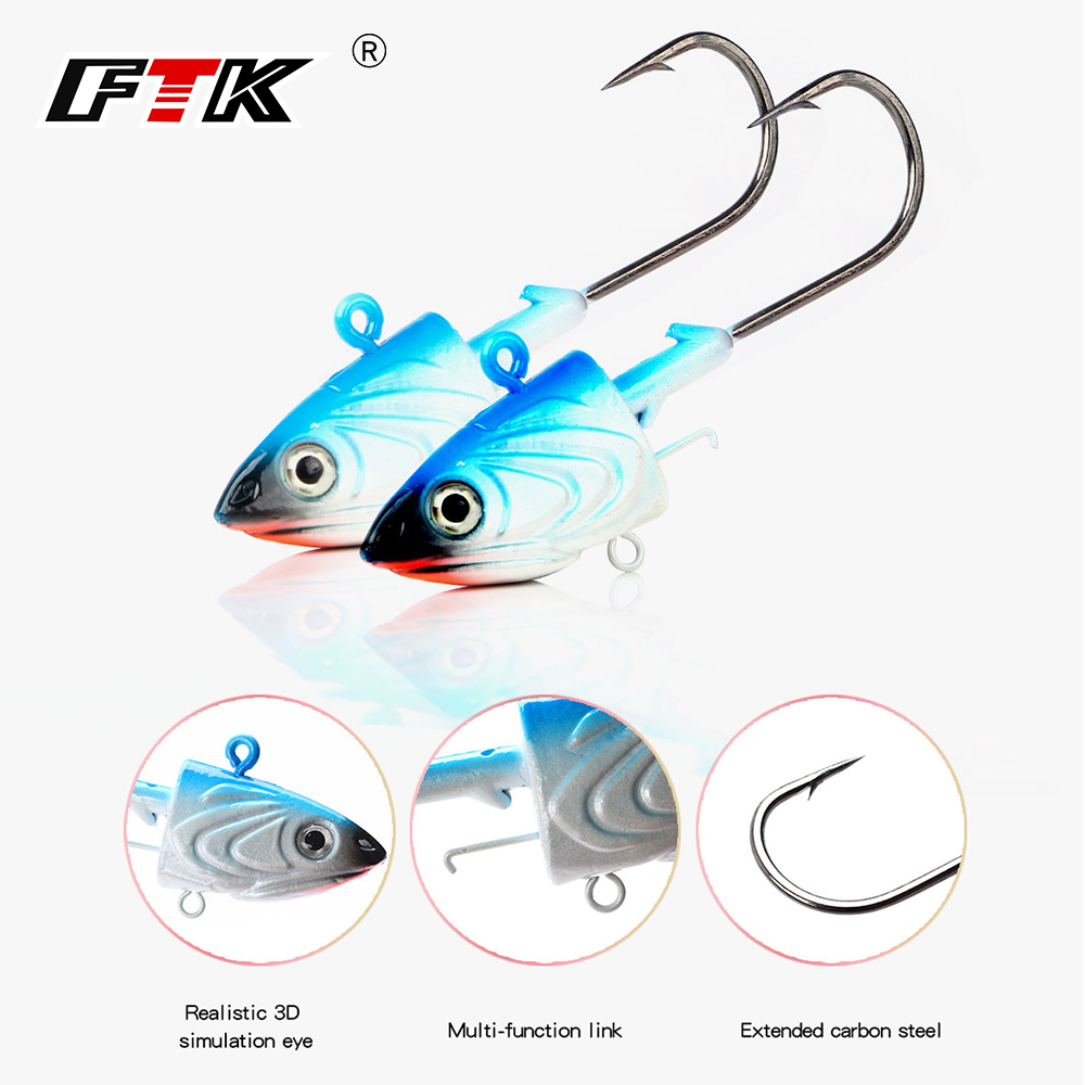 Fishing Lure Soft Plastic - FTK 2 шт., рыболовный крючок с