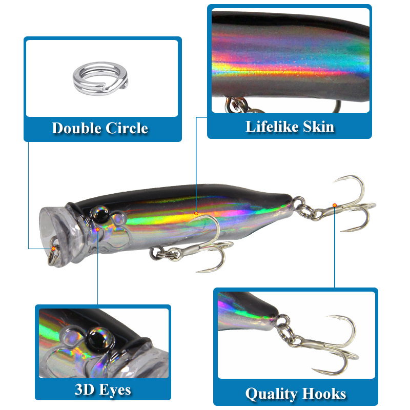 Набор из 5 приманок-попперов д – обзор и цена Fishing Lure Popper